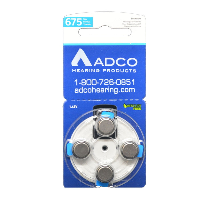ADCO Hearing Aid Batteries - Size 675