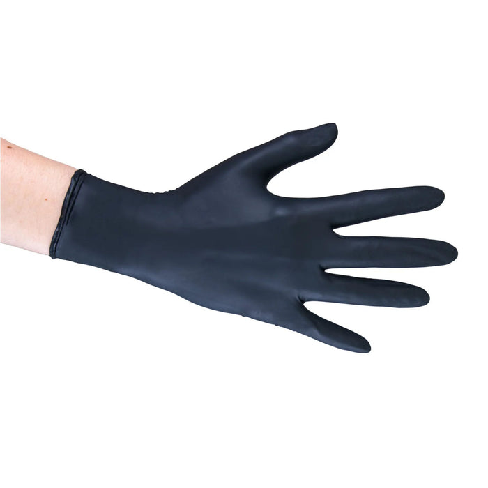 American Made Nitrile Single Use Industry Gloves 6mil Black, Ambidextrous