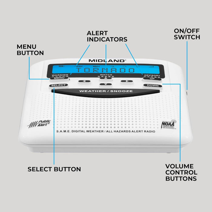 Midland NOAA Emergency Radio  - WR120B