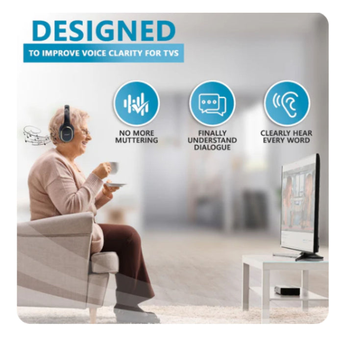 Voice Enhancing TV Headphones