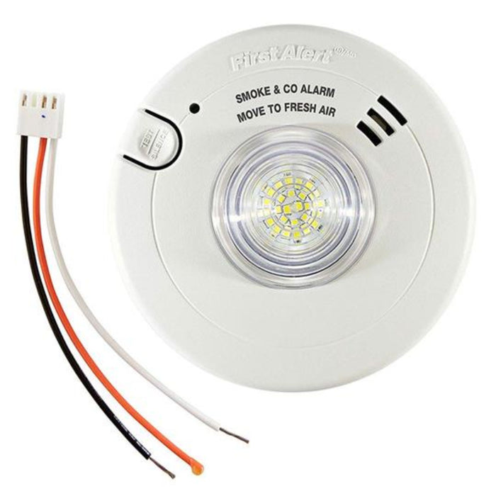 First Alert 7030BSL Hardwired Dual Smoke & Carbon Monoxide Alarm with LED Strobe Light