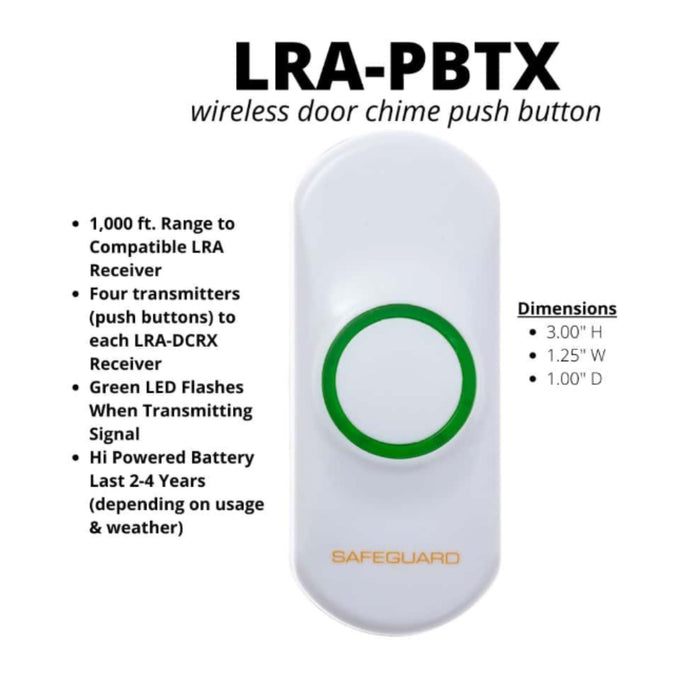 LRA-D10000S Loud Doorbell Plugin Kit with Visual Strobe Alert